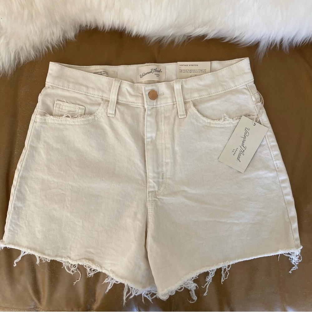 Universal Thread Ecru Jean Shorts High-Waisted